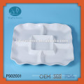 Ceramic Material and Porcelain Ceramic Type 5 compartment dinner plates,square dinner plate